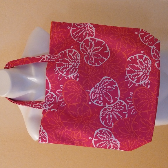 Lily Pulitzer pink print canvas print tote - Picture 4 of 5